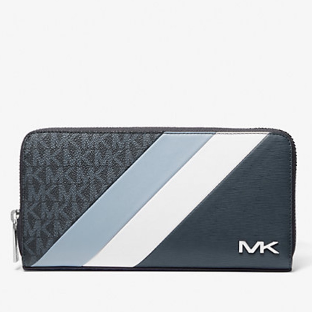 NWT MICHAEL KORS Cooper Logo and Striped Smartphone Wallet